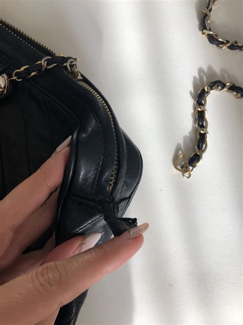 chanel bag peeling inside|restoring antique chanel bag.